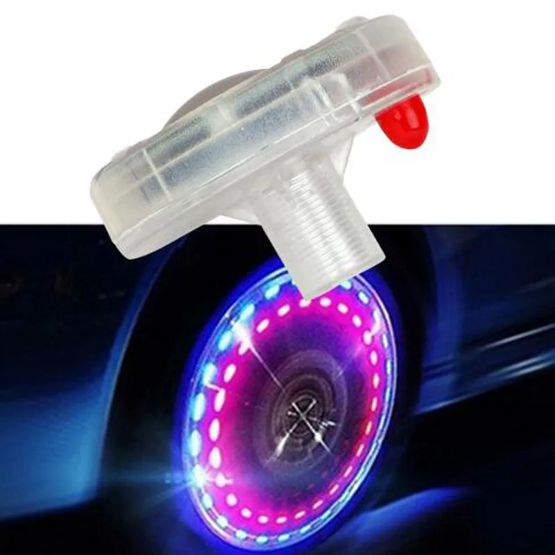 Car Tire Wheel Lights Solar Waterproof Auto Energy Lamp Decorative Tire Air Valve Cap Colorful LED01