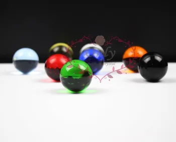 

Free Shipping 8 Colors Mixed and Match 30mm Nature Quartz Crystal Glass Ball Home Fengshui Decor