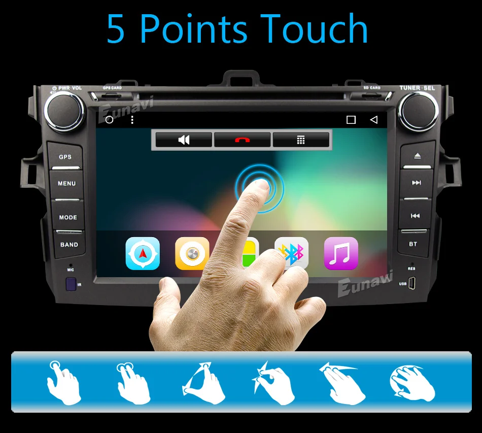 Flash Deal Octa core 2 din Android 8.1 car dvd radio player stereo gps for Toyota Corolla 2007 2008 2009 2010 2011 2G RAM capacitive screen 7