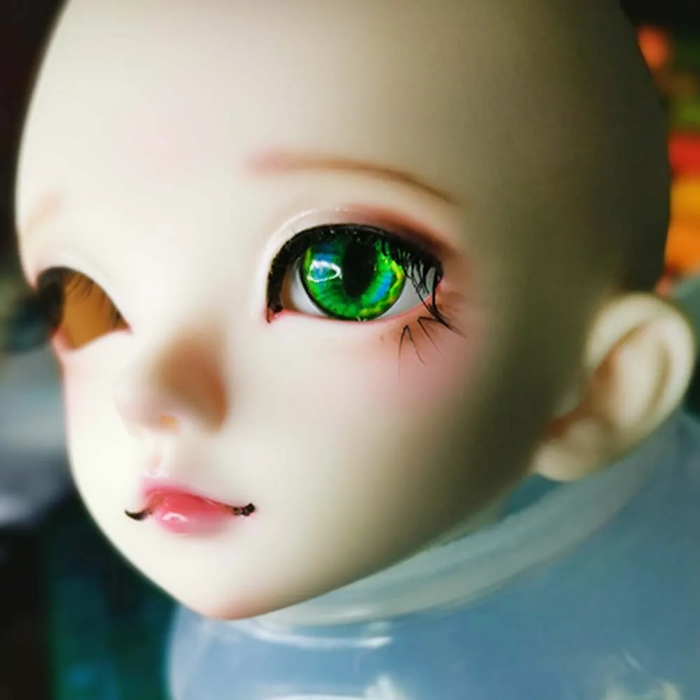 Зеленый блестящий глаз Bjd для мальчиков и девочек аксессуары кукол bjd/SD/MSD круглая