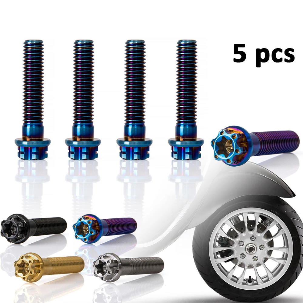 

New 5pcs Titanium M8 Wheel Lug bolt screw for vespa Sprint 125