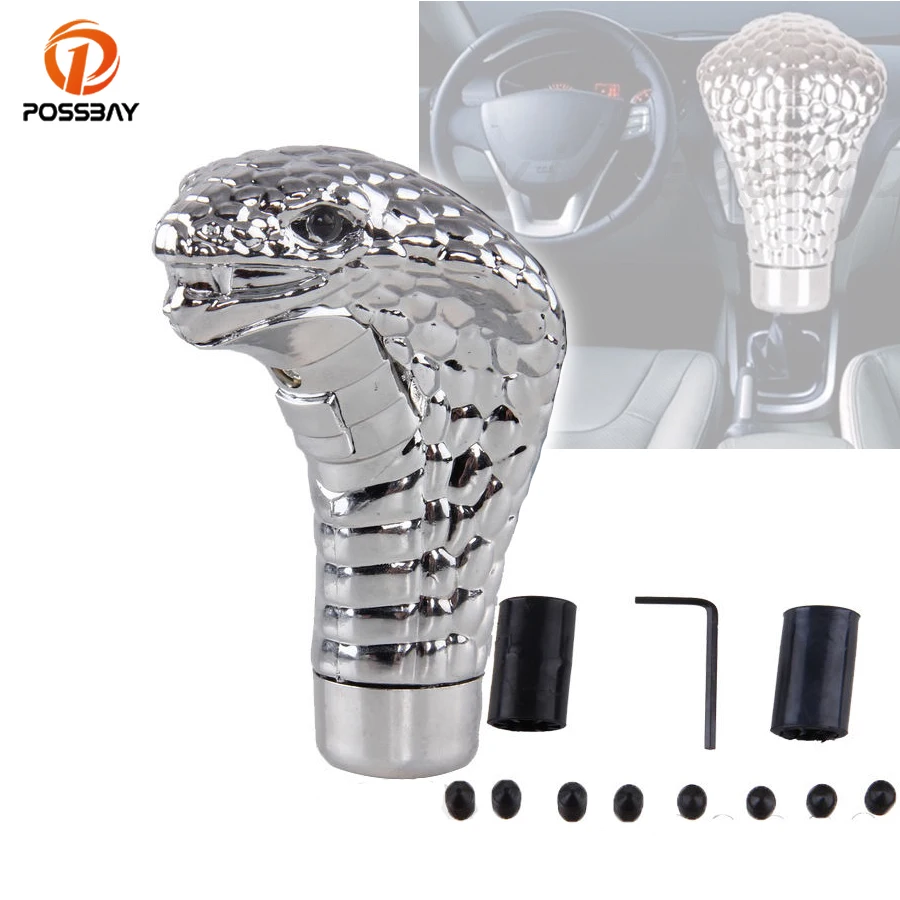 POSSBAY Universal Snake Head Shifter Stick Shift Knob Dustproof Cover