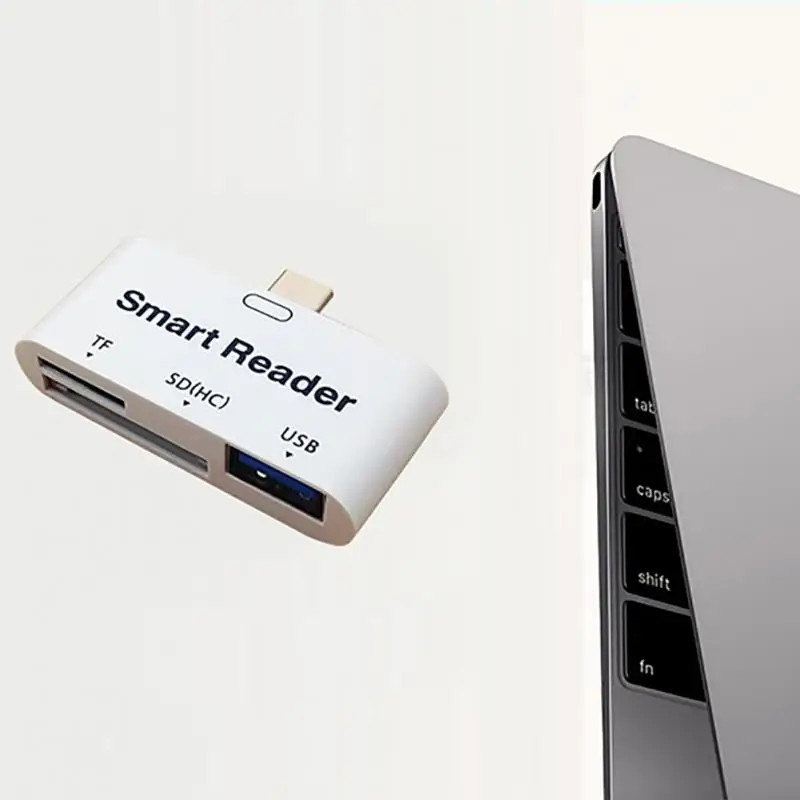 4 в 1 ABS USB 3,1 type C USB-C TF Micro SD OTG кард-ридер для Macbook Phone Tablet