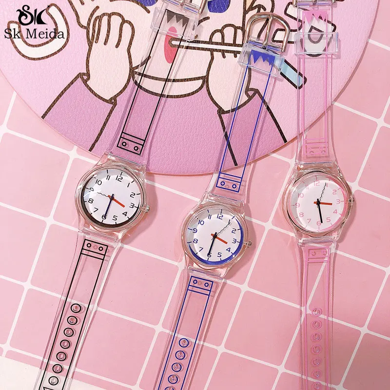New Women Watch Tri-color Transparent Cute relogio feminino Small Fresh reloj mujer Refinement Compact Round ladies watch SW-14