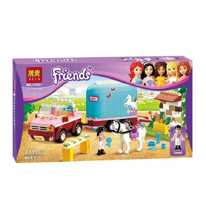 

Compatible 3186 Horse Farm Girls Friends 10161 Emma's Trailer Building Brick Blocks Sets Toys Educational DIY Blocks Gifts