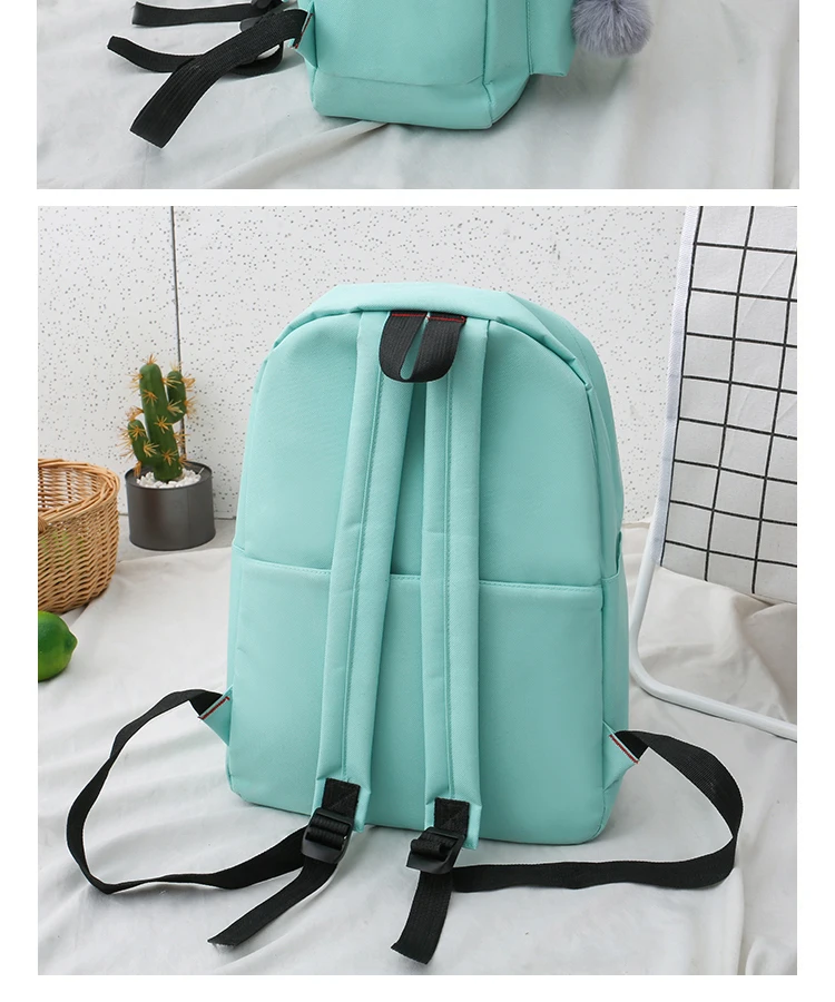 4set Backpack Fashion Women Backpack Canvas Shoulder Bags Printing Girl School bag Mochilas Female Children Student Backpack 33 HTB1iorKXUT1gK0jSZFrq6ANCXXab