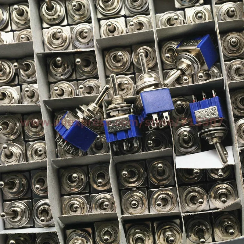 MTS203 3A 250V 6A 125V double on off on 6pins