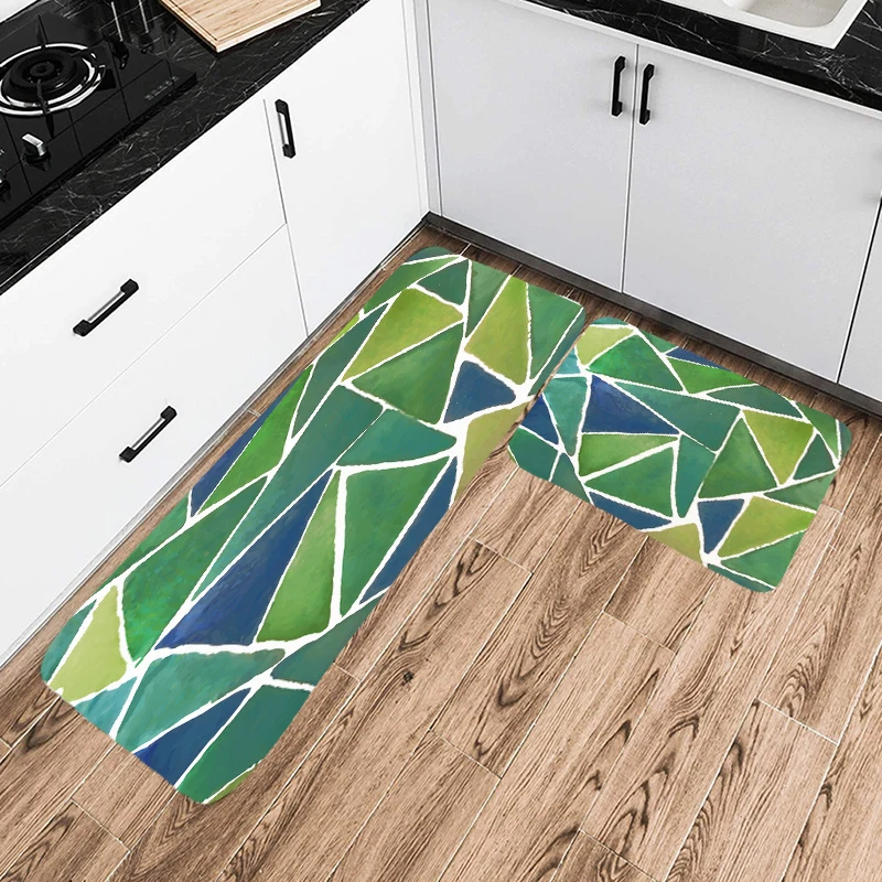 Ковер коврик смешные для кухонной и входной двери коврик анти-скользящие по полу ковер Ванная комната зона прихожей 50x80 см тропический лист дизайн