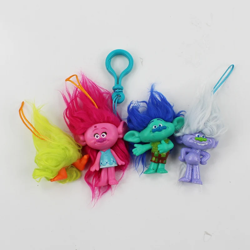 4pcs lot 2016 Movie Trolls Figure font b Toy b font Poppy Branch DJ Suki Guy