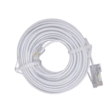 6M 20ft RJ11 6P4C к RJ 45 8P4C Модульная сеть телефонных кабелей белый