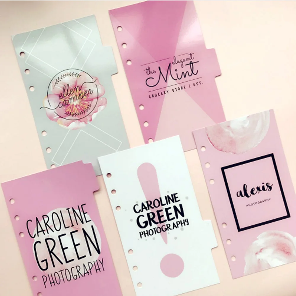 

Creative Colorblock Five Pieces/Set Handbook Separator Page A6 Inner Paper Index Page Index Paper Refill Flyer Agenda Planner