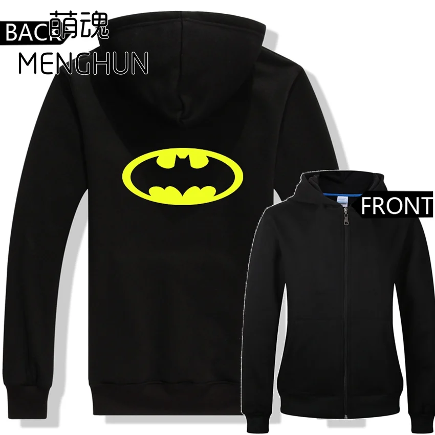 HIGH Quality European size BATMAN zip up hoodies blue black white red
