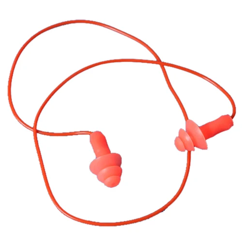 SZ LGFM Swimming Sleeping Orange Silicone Ear Plugs 55cm Long Stringin Nose/Ear Clips from