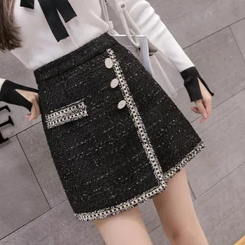 

2019 Womens Spring Autumn Winter Harajuku Vintage Plaid Retro Short Skirt Female A-Line Mini Skirts For Women Korea Style