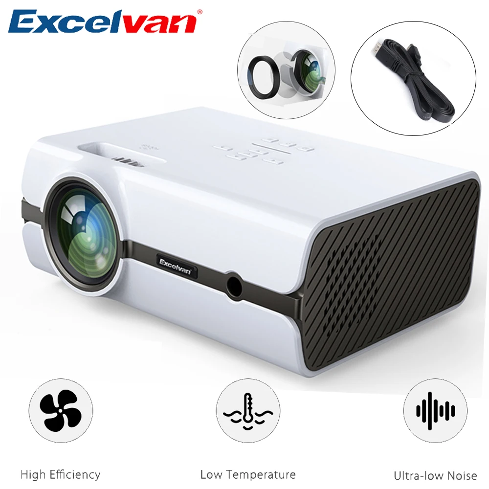 

Excelvan BL45 2000Lumen LCD Projector Home Cinema 1080P LED TV Proyector Multimedia Projector Low Noise LED Proyector In Full HD