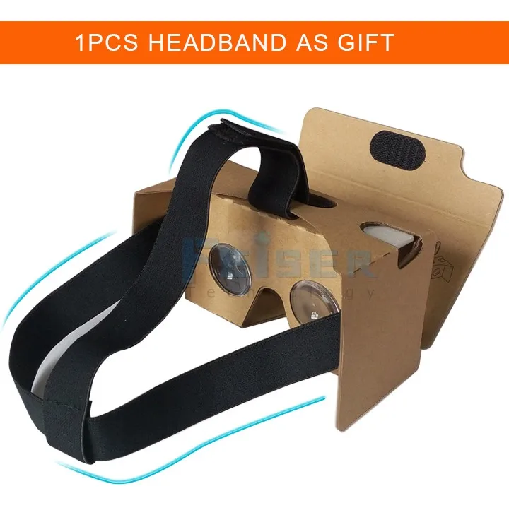 50pcs lot google cardboard 2 0 conductive button super 3d glasses vr helmet oculus rift smart 3d glasses headband retail box