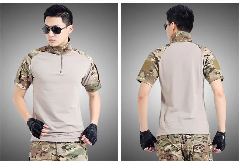 Мужчины маскировочный костюм устанавливает армия военная форма боевой куртка брюки CS тактический на открытом воздухе Обучение отдых спортивные комплекты