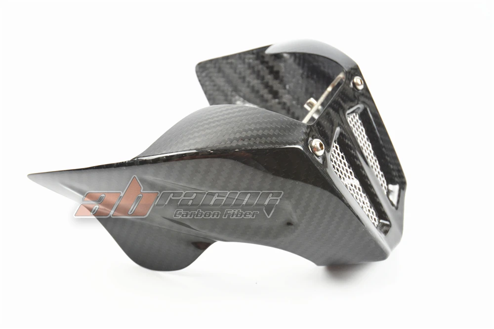 Ducati Monster 696 796 1100 Full Carbon Fiber 100% Twill Belly Pan and Lower Spoiler Kit image 3