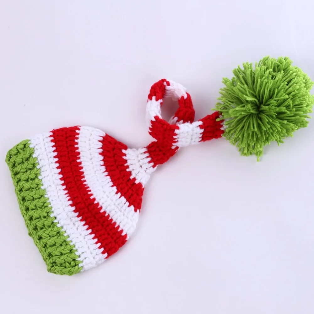 Baby-Photography-Props-Newborn-Girls-Boys-Wool-Red-and-Green-Christmas-Hat-Legging-Crochet-Knit-Costume (1)