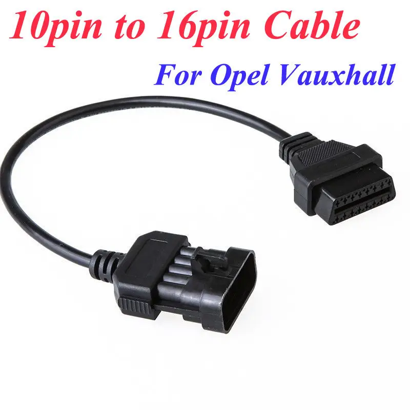 Для Vauxhall/Opel 10 Pin до 16 Pin OBD 2 авто Диагностика расширения адаптер для прибора разъем