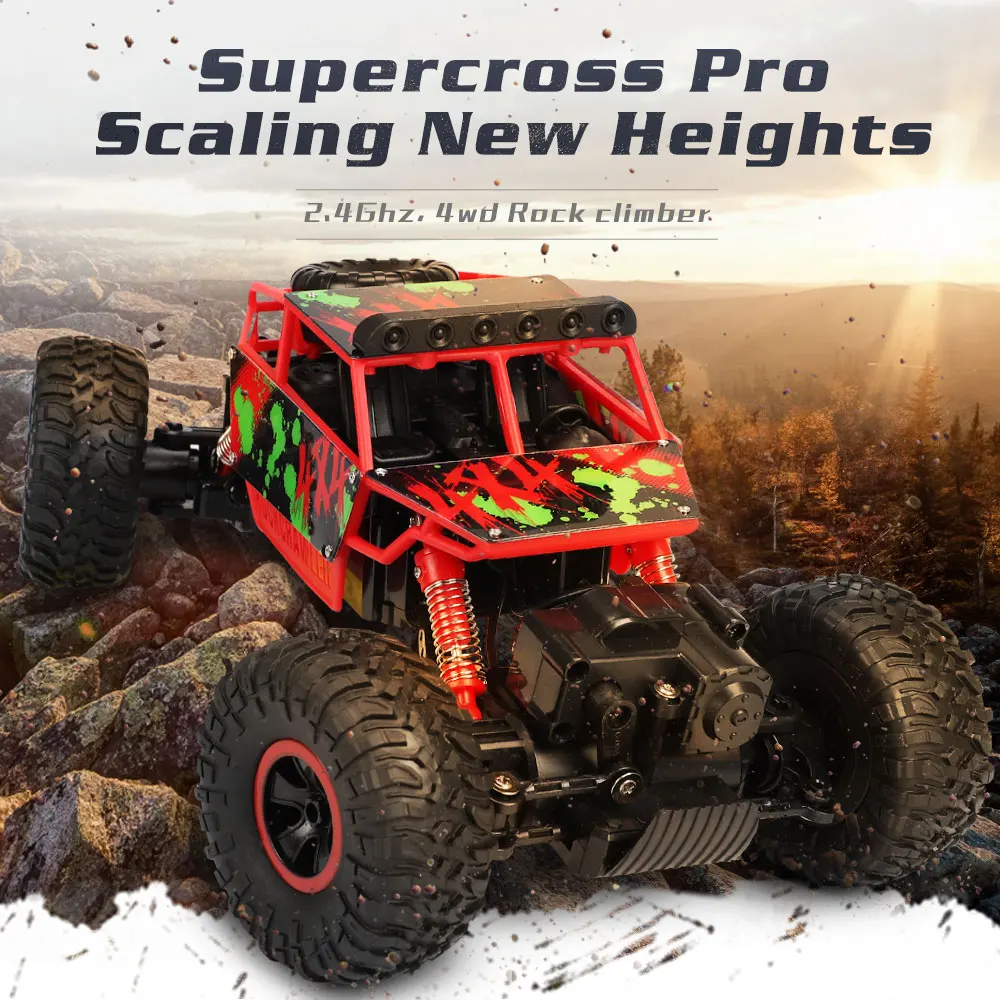 RC Car 4WD RC Crawler 118 Drift 2.4G Off-Road Rock Crawler Truck RC Remote Control Toys With Transmitter RTR Toys for Children