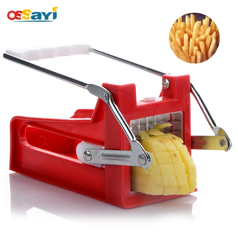 

French Fry Cutter Chip Maker Stainless Steel Blade Top Quality Potato Vegetable Slicer 2 Blades Easy Cleaning Kitchen Tools