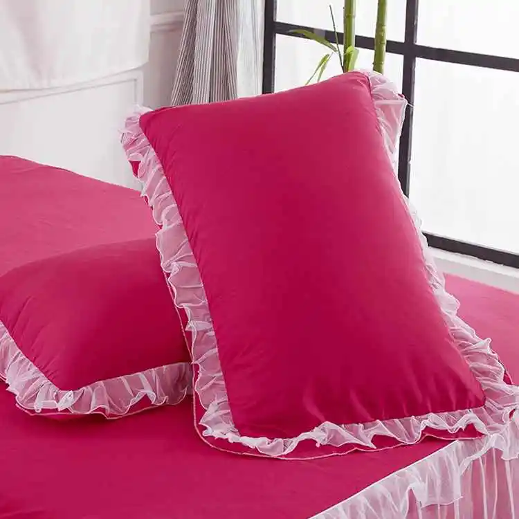 ARIGHTEX Girls Watercolor Flamingos Pillow Covers White Lotus Leaf Pillowcase Cute Pink Pillowcase Set of 2 Standard 20 x 26