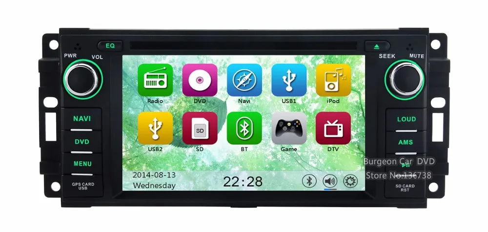 Discount Touch Screen Car DVD Player For Jeep Commander Grand Cherokee Compass Wrangler Unlimited DODGE Caliber Radio Ipod GPS Navigation 25
