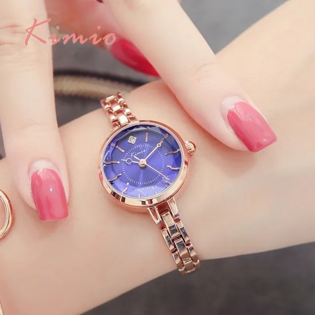 Kimio Quarzo Colorato Orologio Di Diamanti Della Lega In Oro Rosa Vigilanza Del Kimio Quarzo Colorato Orologio Di Diamanti Della Lega In Oro Rosa Vigilanza Del