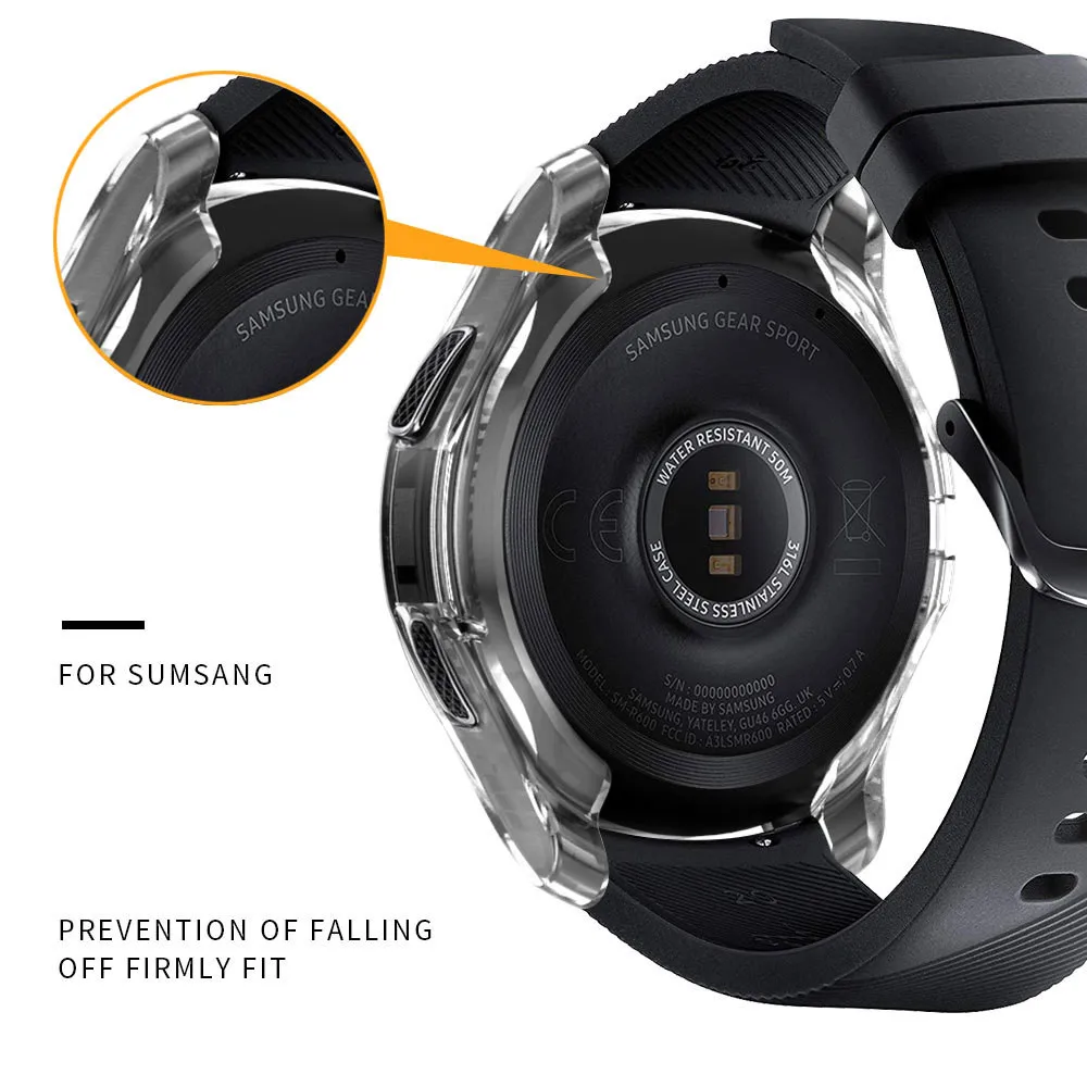 Чехол gear S3 frontier для samsung Galaxy Watch, 46 мм, 42 мм, ремешок, покрытие из мягкого ТПУ, универсальный защитный чехол, рамка
