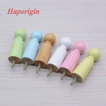 

Wooden Kitchen Cabinet Drawer Knobs Cupboard Handles Kids Closet Cabinet Knob Children Furniture Pull As for Clothes Hooks clasp