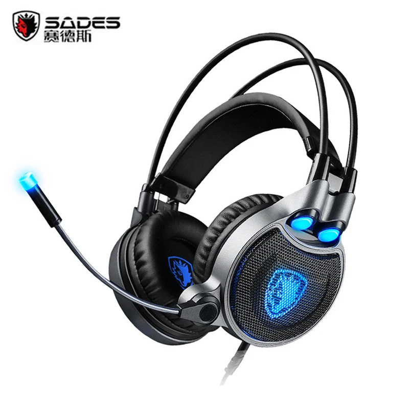 Игровые наушники Sades R1 USB 7 1 объемная стереогарнитура для компьютерных игр