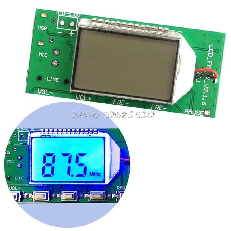 DSP PLL 87-108 МГц цифровой беспроводной микрофон Стерео FM передатчик модуль доска Прямая поставка