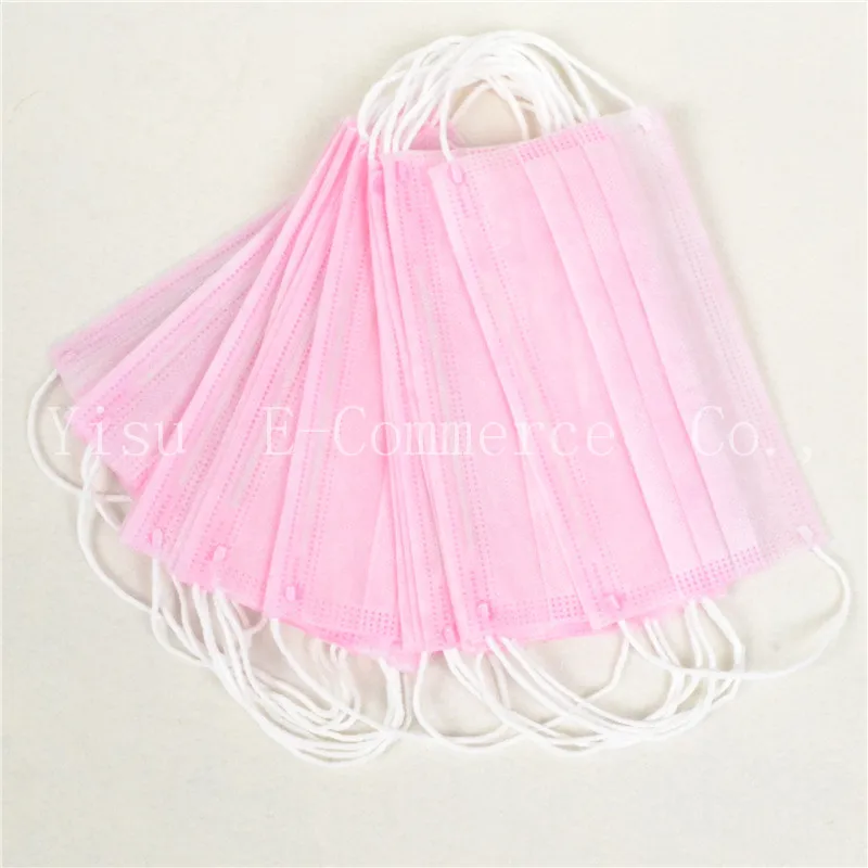 

Colored 20 pcs/Pack Mouth Mask Disposable Elastic Layer Medical Dustproof Surgical Loop Face Mouth Masks Non-woven Fabric Masks
