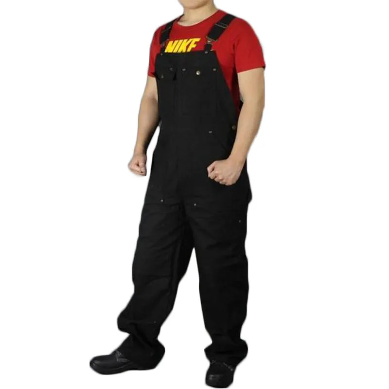 CCGK bib overalls men black work coveralls repairman strap