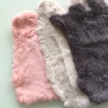 Fourrure de lapin réelle multicolore, fourrure de lapin moelleuse, décoration bricolage accessoires pour vêtements, haute qualité, pièce entière