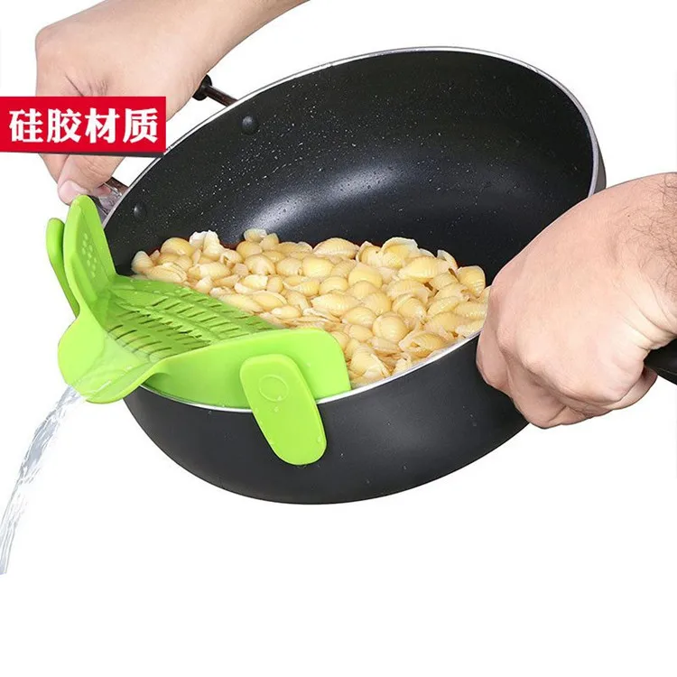 

Pot Edge Drainer Noodle, Vegetable, Fruit and Food Material Filtration Leakage-proof Baffle, Vegetable Washing Drainer