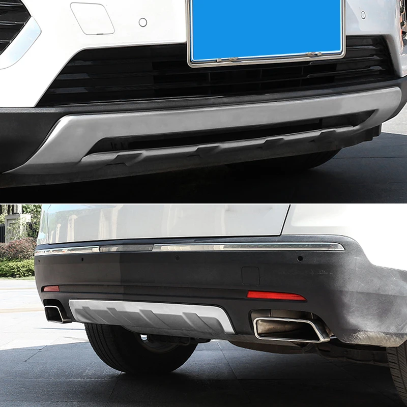 

For Cadillac XT5 2016 2017 2018 2019 Front Rear Bumper Skid Protector Guard Plate Kit Car Styling Accessories