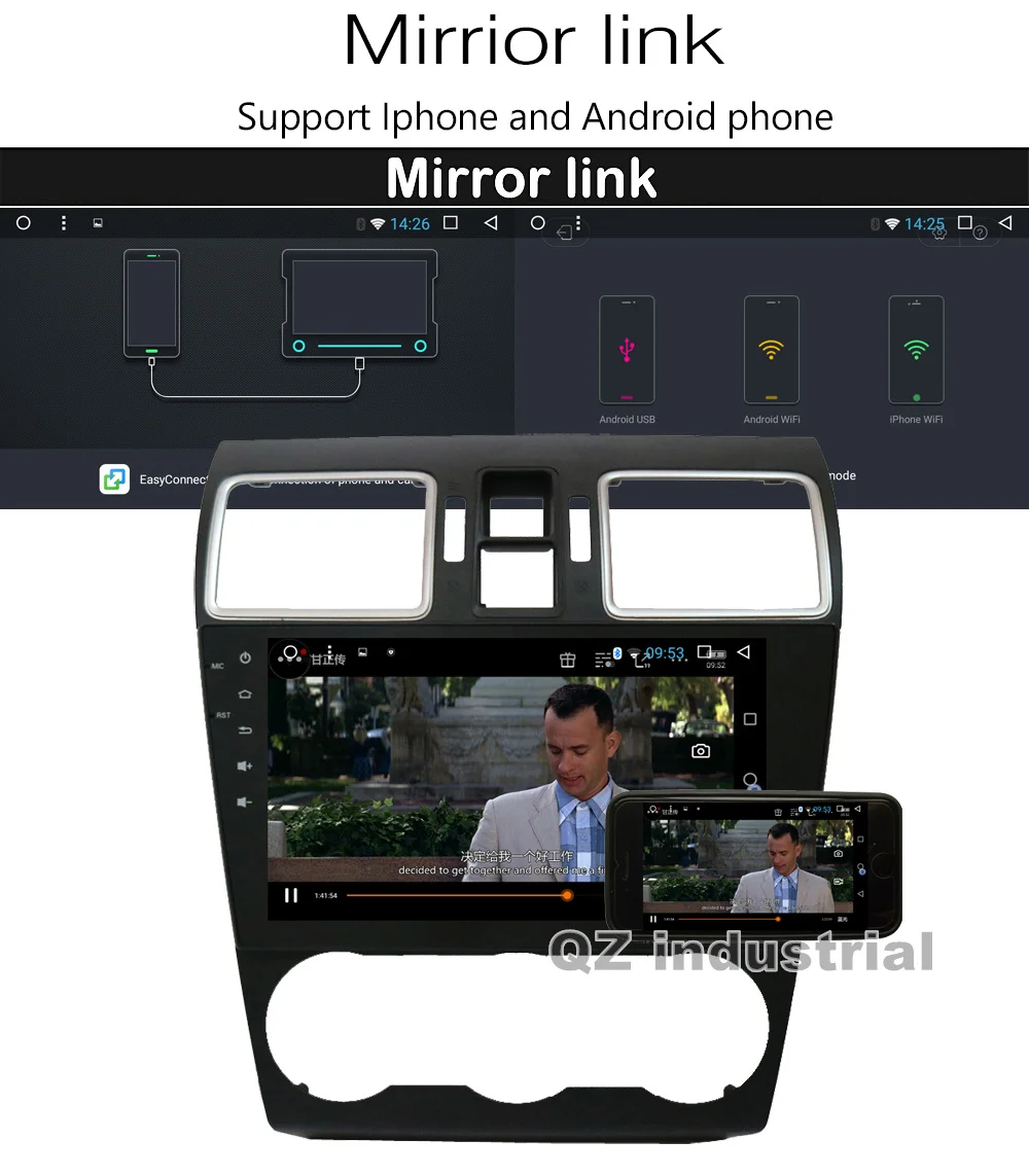 Clearance QZ industrial HD 9inch Android T3 8.1 for Forester XV 2017 Car DVD Player With Canbus 3G 4G GPS WIFI Navi Radio Stereo RDS Map 10