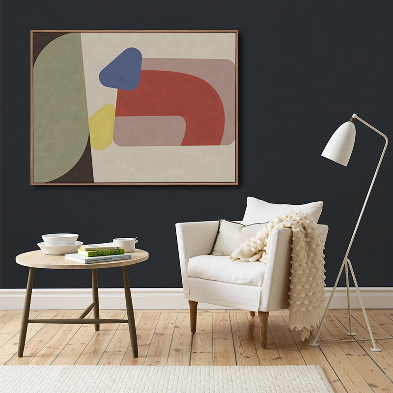 

Buzart elephant abstract pattern with Geometric figure art canvas posters for home wall decorations No Frame