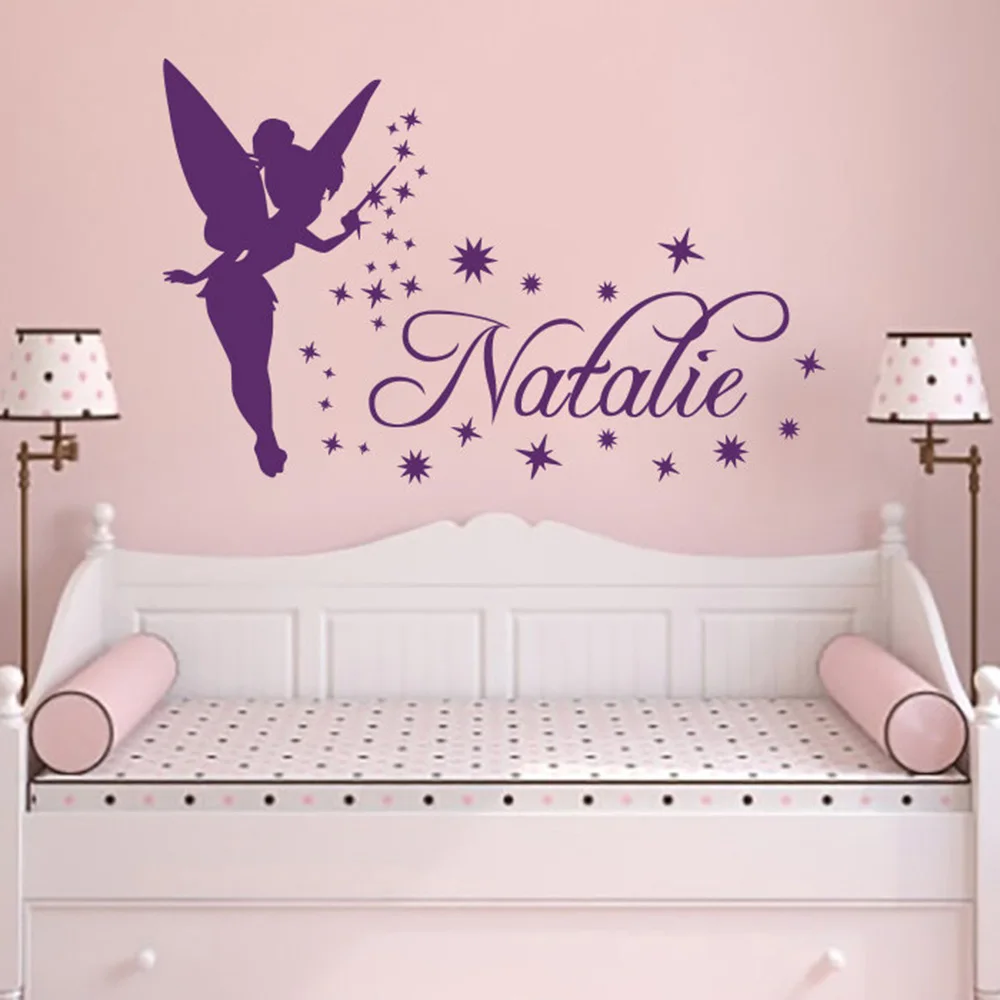 Name WALL DECAL Tinkerbell Vinyl Decals Sticker Magic Little Princess 