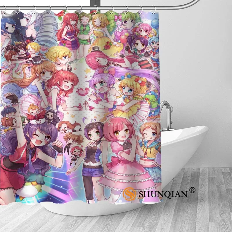New PriPara Anime Shower Curtain Bathroom Decorations For Home Waterproof Fabric Curtain Shower