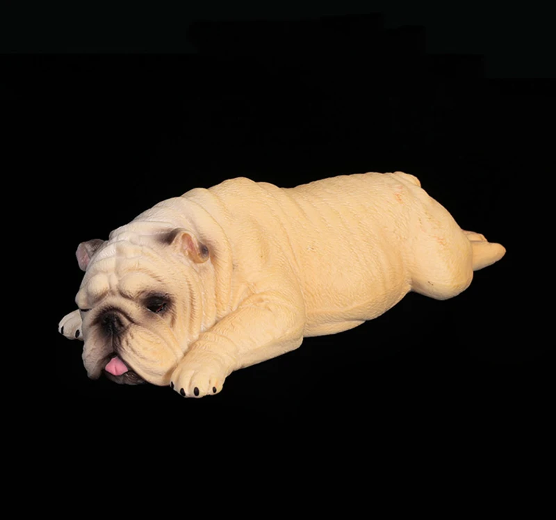 

Grey and Light Yellow 13.5CM Sleeping French Bulldog Models PVC Cheap Toys For Kids