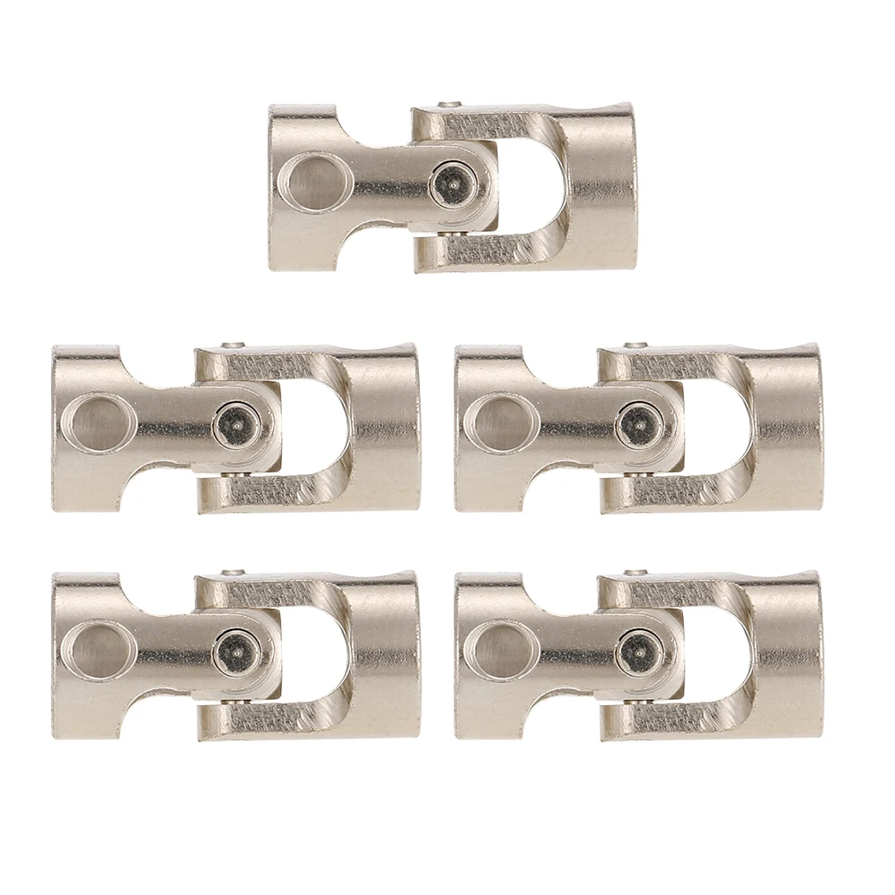 5pcs 4 to 2.3mm 5 to 5mm 4 to 3.17mm Stainless Steel Metal Universal Joint Cardan Couplings for RC Car Boat D90 SCX10 RC4WD