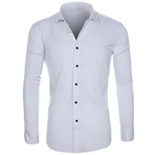 Роскошные Стрейчевые мужские рубашки, летняя уличная одежда, европейский стиль, повседневная мужская рубашка на пуговицах, футболки с длинным рукавом A708