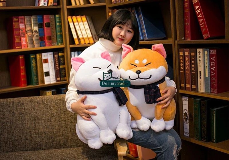 Dorimytrader 45cm Big Lovely Animal Shiba Inu Plush Toy Stuffed Soft Cartoon Cute Akita Dogs Doll Present for Kids DY61555 (15)