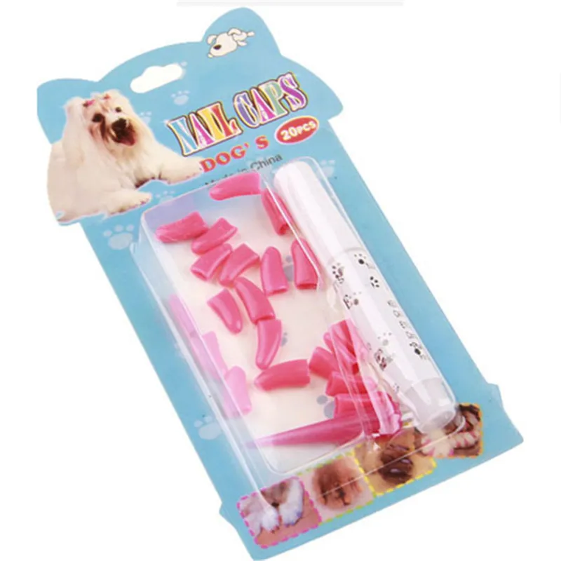 20 зерен игрушки для собак против царапин и царапин Предотвращение домашних животных ногтей рукав для собак и кошек товары для животных