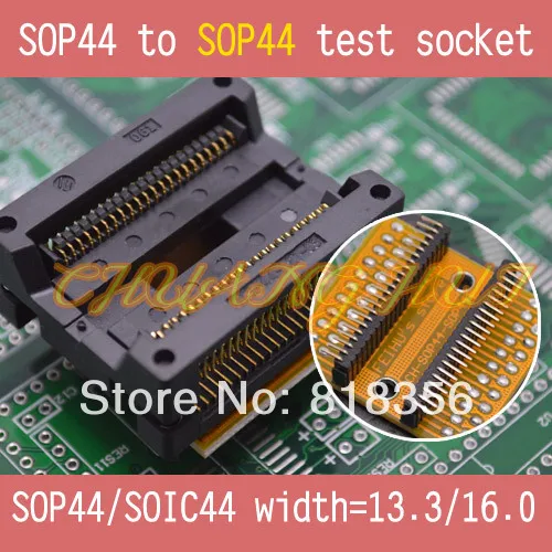 

SOP44 to SOP44 test socket PSOP44 SOIC44 SOP44 IC TEST SOCKET width=16mm/13.3mm