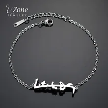 UZone из нержавеющей стали индивидуальный именной браслет для женщин Арабский именной браслет табличка Подарочное кольцо