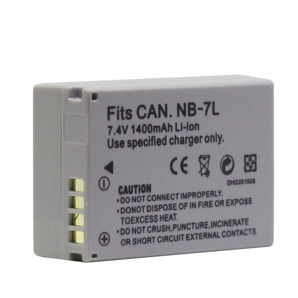 

1Pc 1400mAh High Quality NB-7L Replacement Camera Batteries For Canon PowerShot G10 G11 G12 SX30IS Battery NB-7L NB7L NB 7L